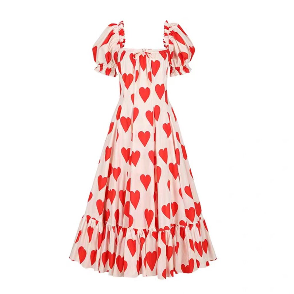 Selkie The Queen Of Hearts Field Trip Midi Dress S/L - Picture 3 of 11